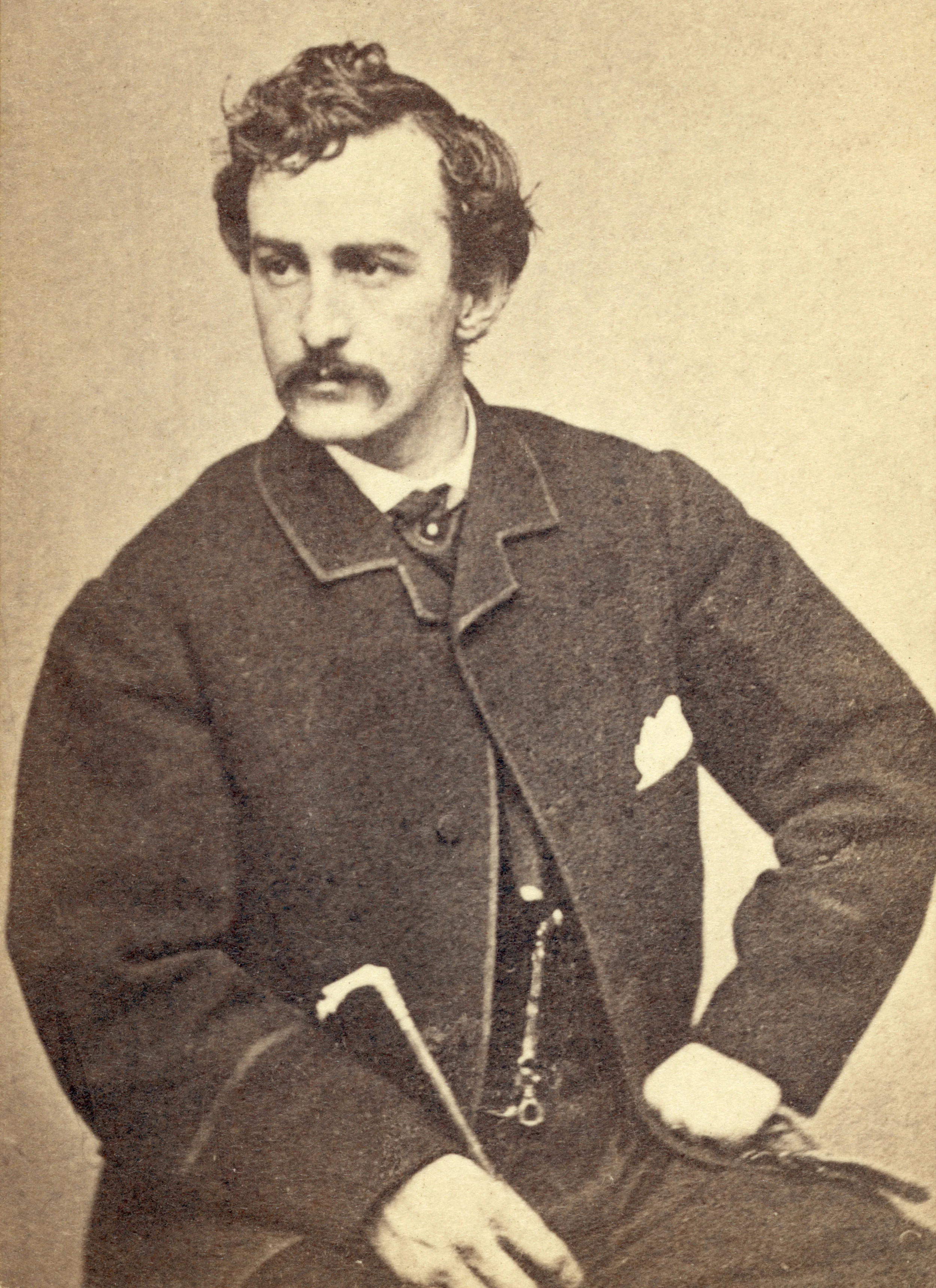 John Wilkes Booth in a photograph by Alexander Gardner, circa 1865, the year he assassinated President Abraham Lincoln.