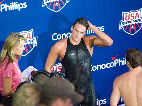 Ryan Lochte at the National Championships in 2009 when he began to emerge from Michael Phelps’ shadow