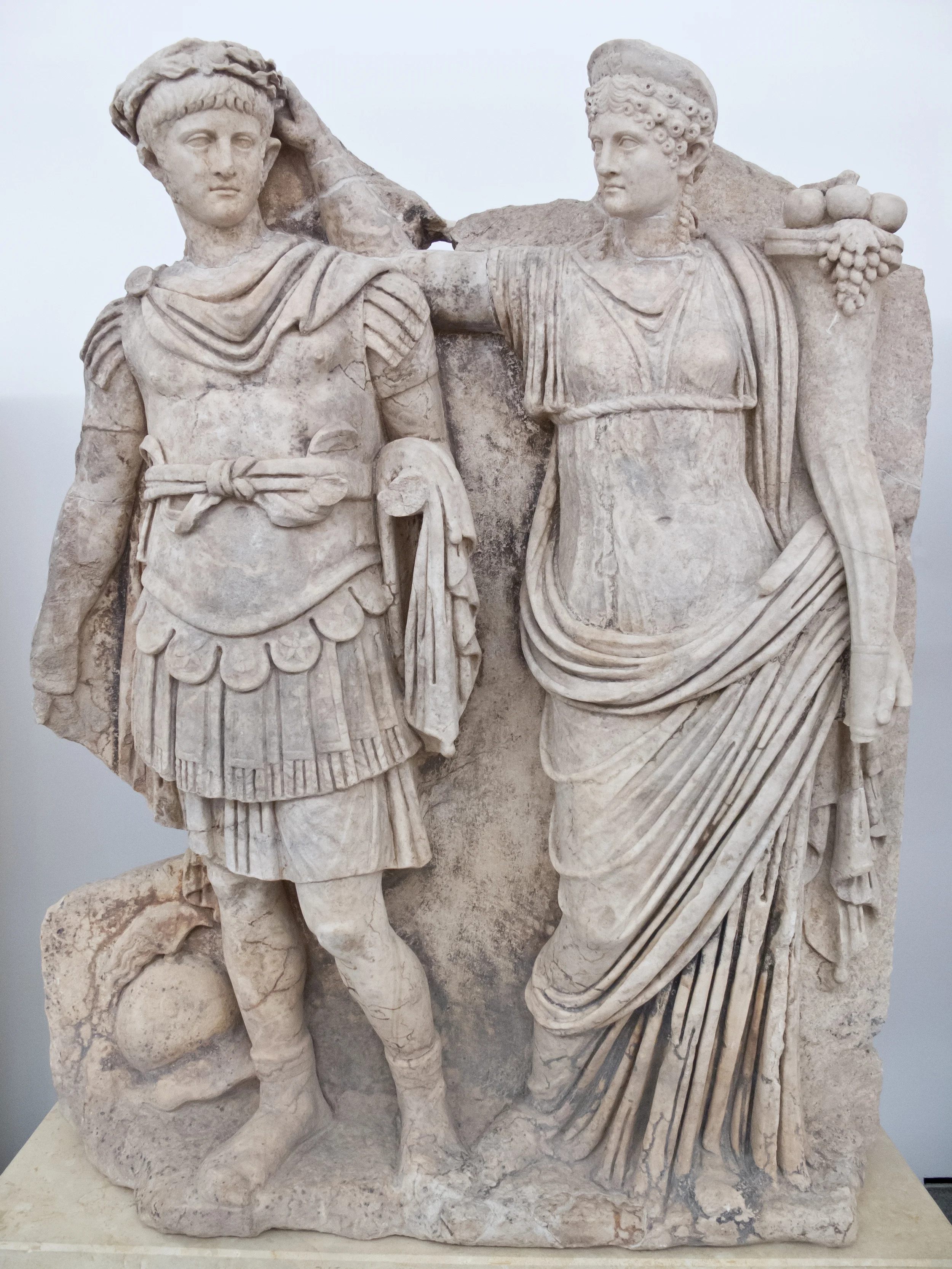 Mama’s boy: Agrippina crowns son Nero emperor, the year 54. Museum in Aphrodisias, Turkey.