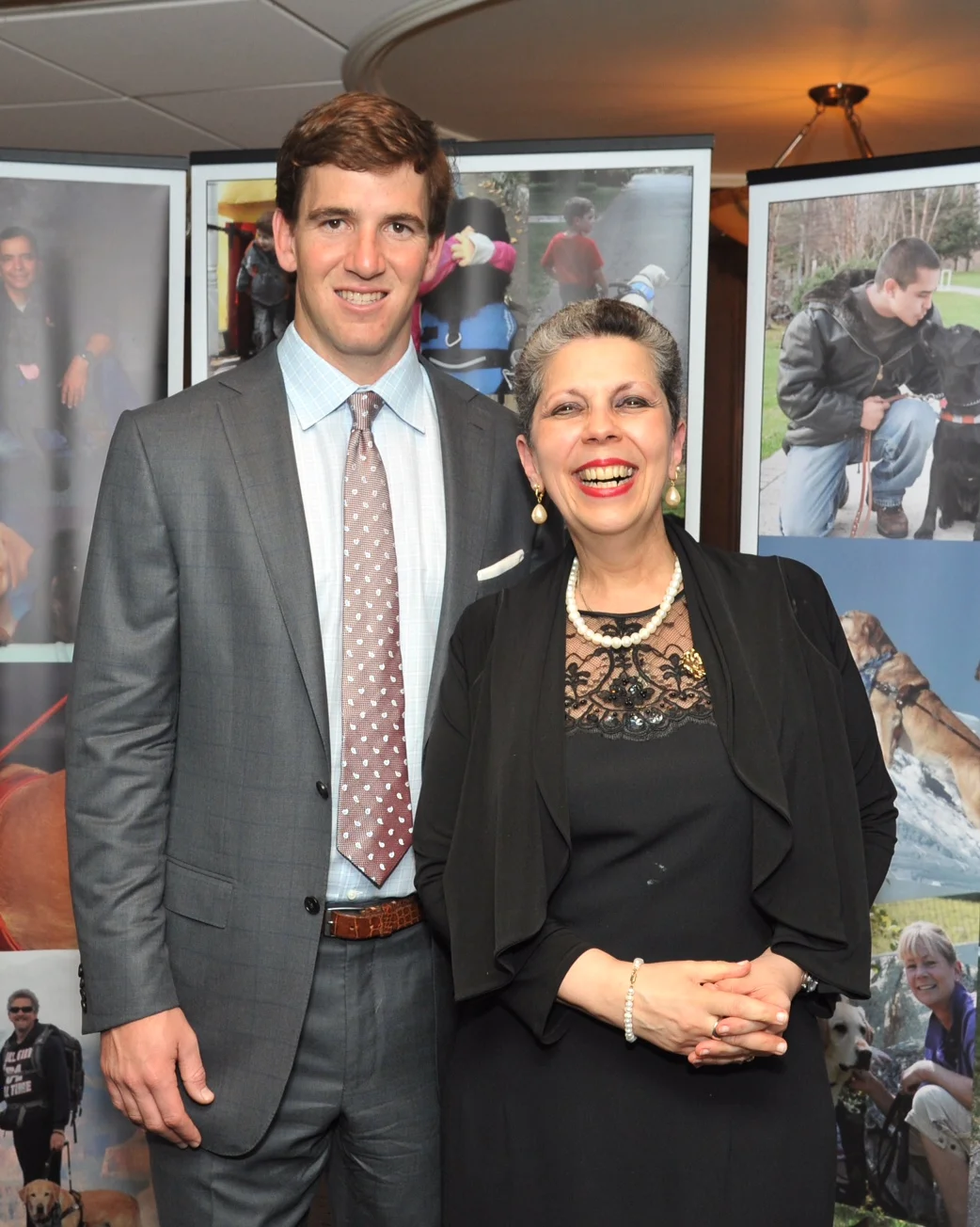 Eli Manning was kind enough to pose for pictures, including some with Yours Truly. Photograph by John Vecchiola.