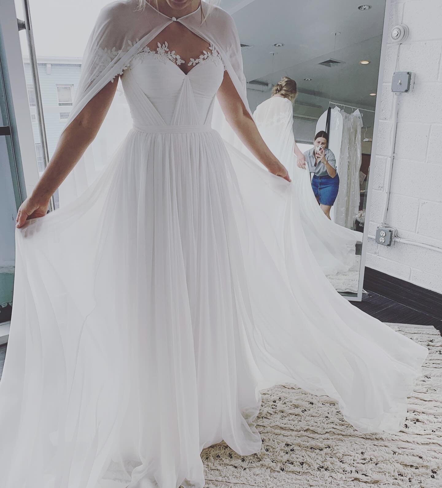 Marlene with a cape is so gosh darn romantic 💕 custom orders on this beauty is available.
⠀⠀⠀⠀⠀⠀⠀⠀⠀⠀⠀⠀
⠀⠀⠀⠀⠀⠀⠀⠀⠀⠀⠀⠀
#tatyanamerenyuk #bridal #handmade #custommade #pleateddress #dress #weddingdress #bridalgown #weddinginspiration #wedding #fashion #