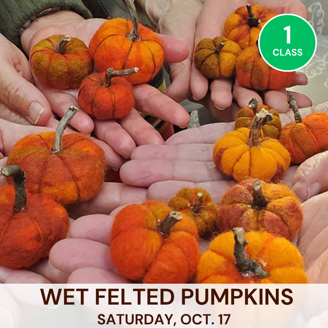 Wet Felted Pumpkins
