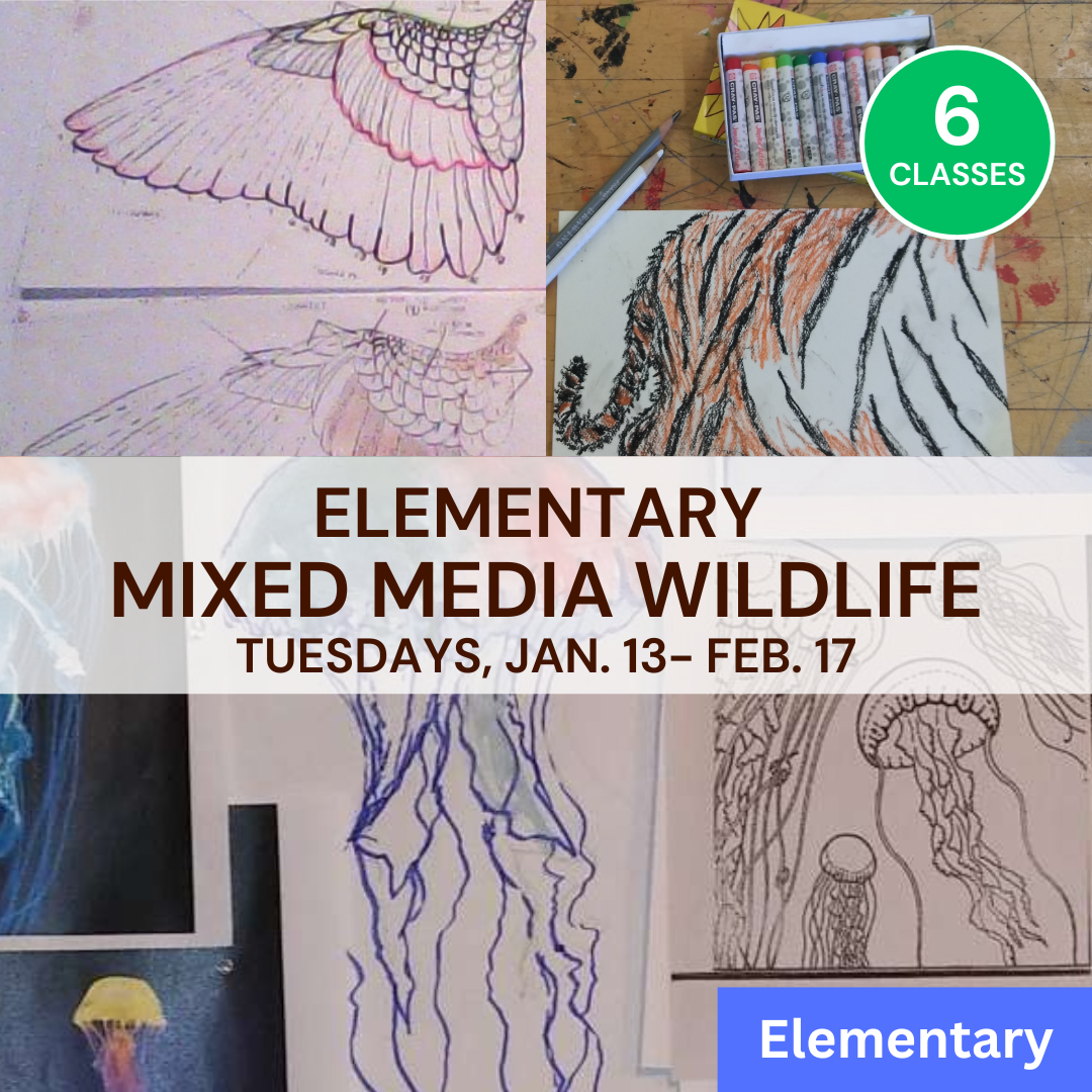 January - Elementary Mixed Media Wildlife