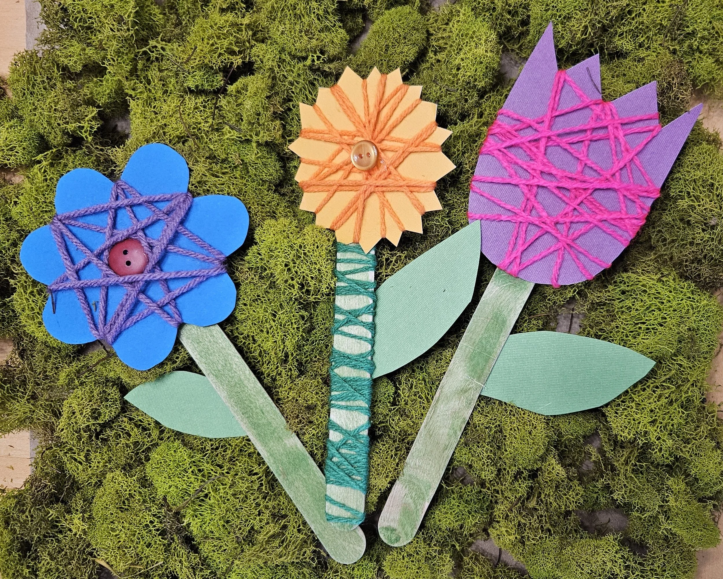 March 14: Yarn Flowers