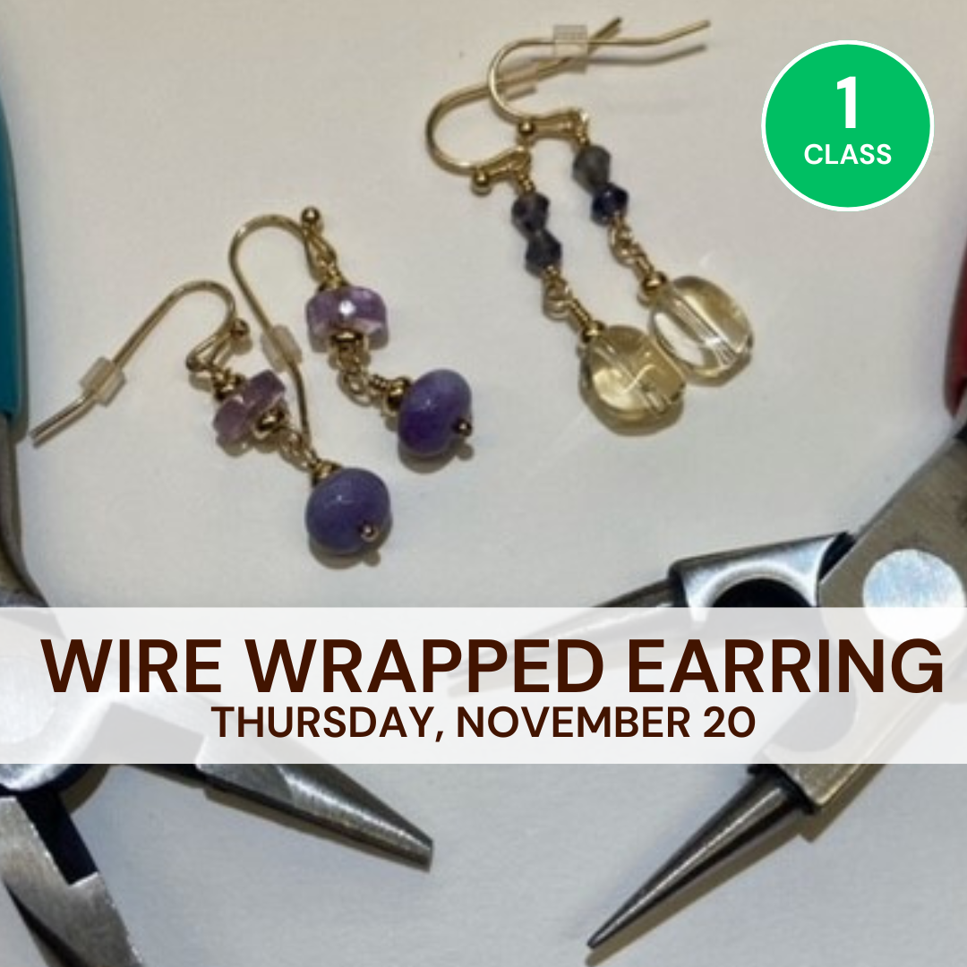 Nov. Wire Wrapped Earring