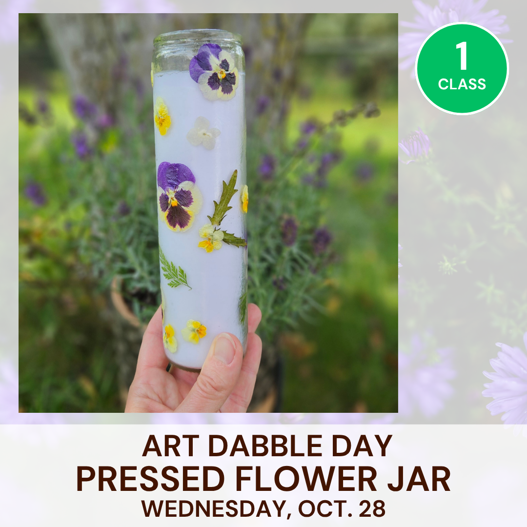 Art Dabble Day: Pressed Flower Jar