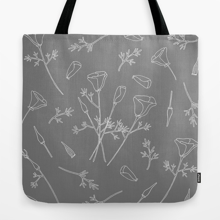 AMC_Society6_CAPoppiesGrey_Tote.jpg