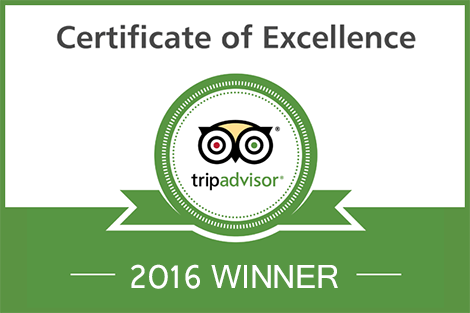 TripAdvisor Certificate of Excellence 2016