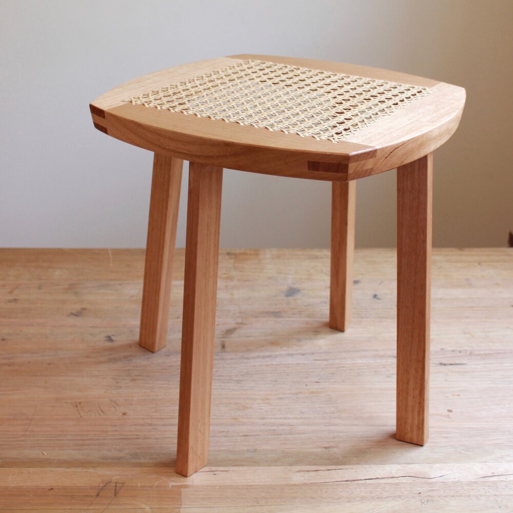 assemble and weave a rattan cane stool — isabelle moore