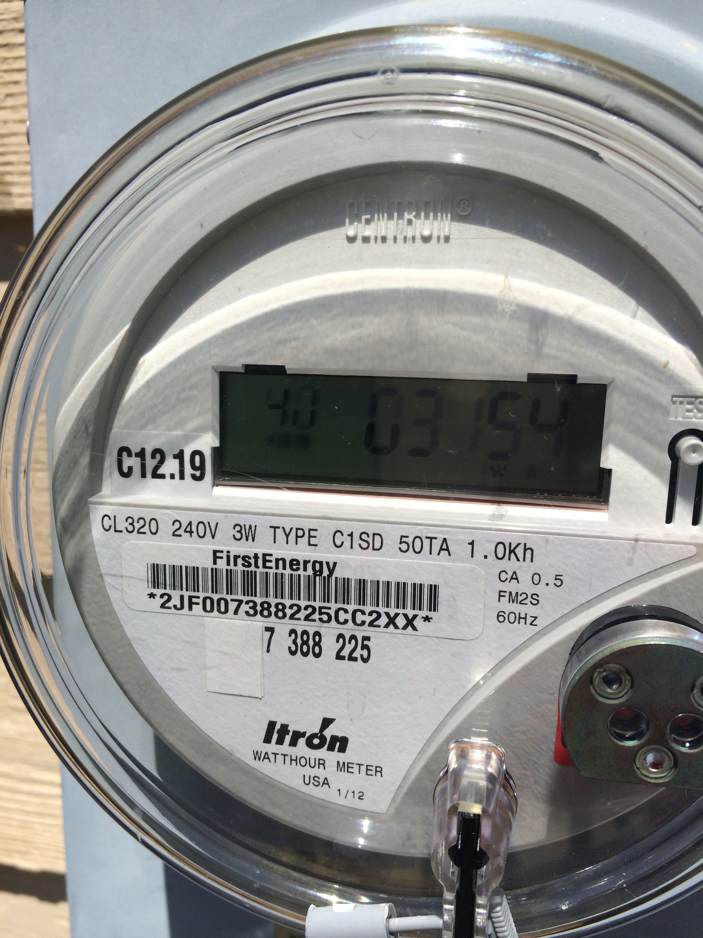 The arrow pointing to the left means we are feeding power into the grid and up to the neighbors.