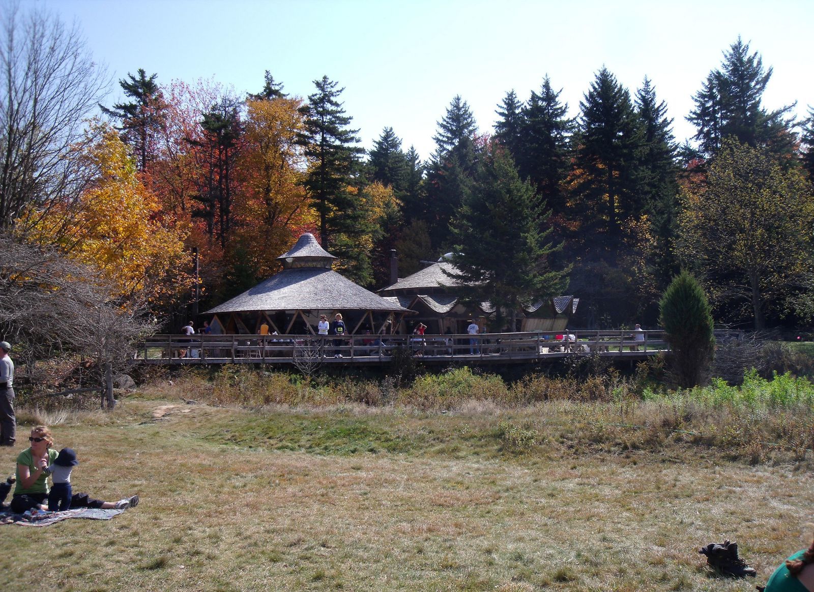 The Spruce Knob Mountain Center's lodges are patterned after Mongolian yurts
