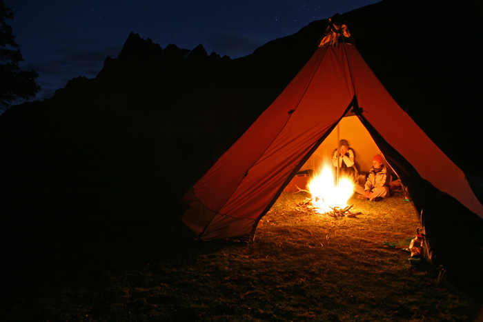 Polycotton canvas and engineered venting allow most Tentipi models to accommodate an open fire.
