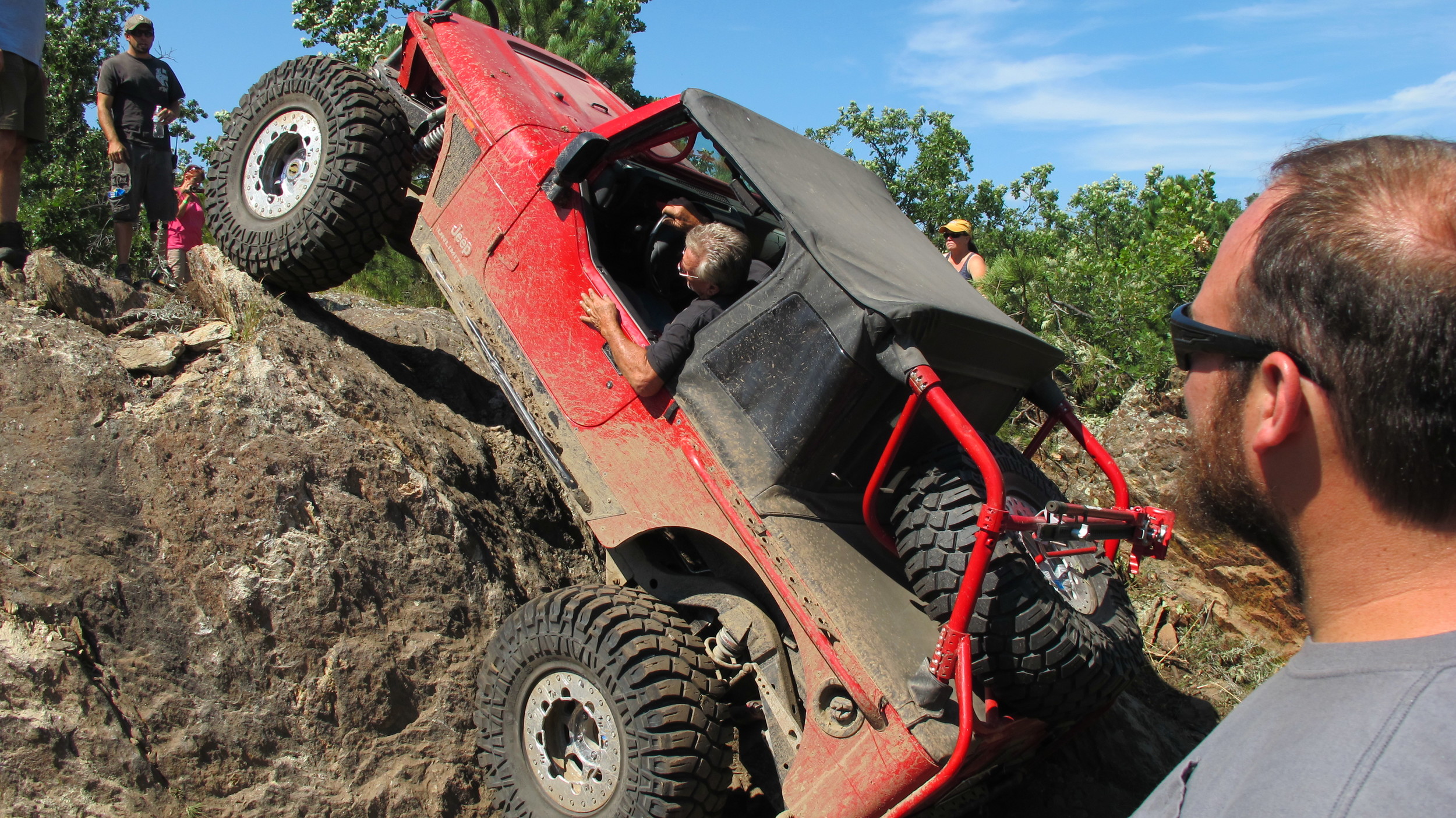 Charles (Charlie) Specht and his steel wrapped Rubicon.