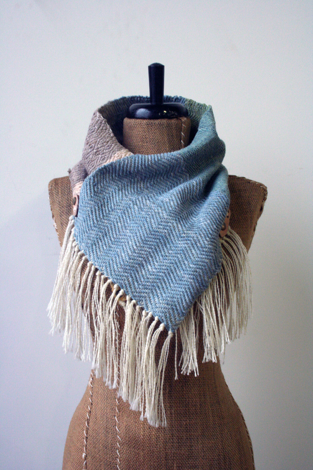 the hand died and woven scarves and cowls from Adventure Textiles are stunning!
