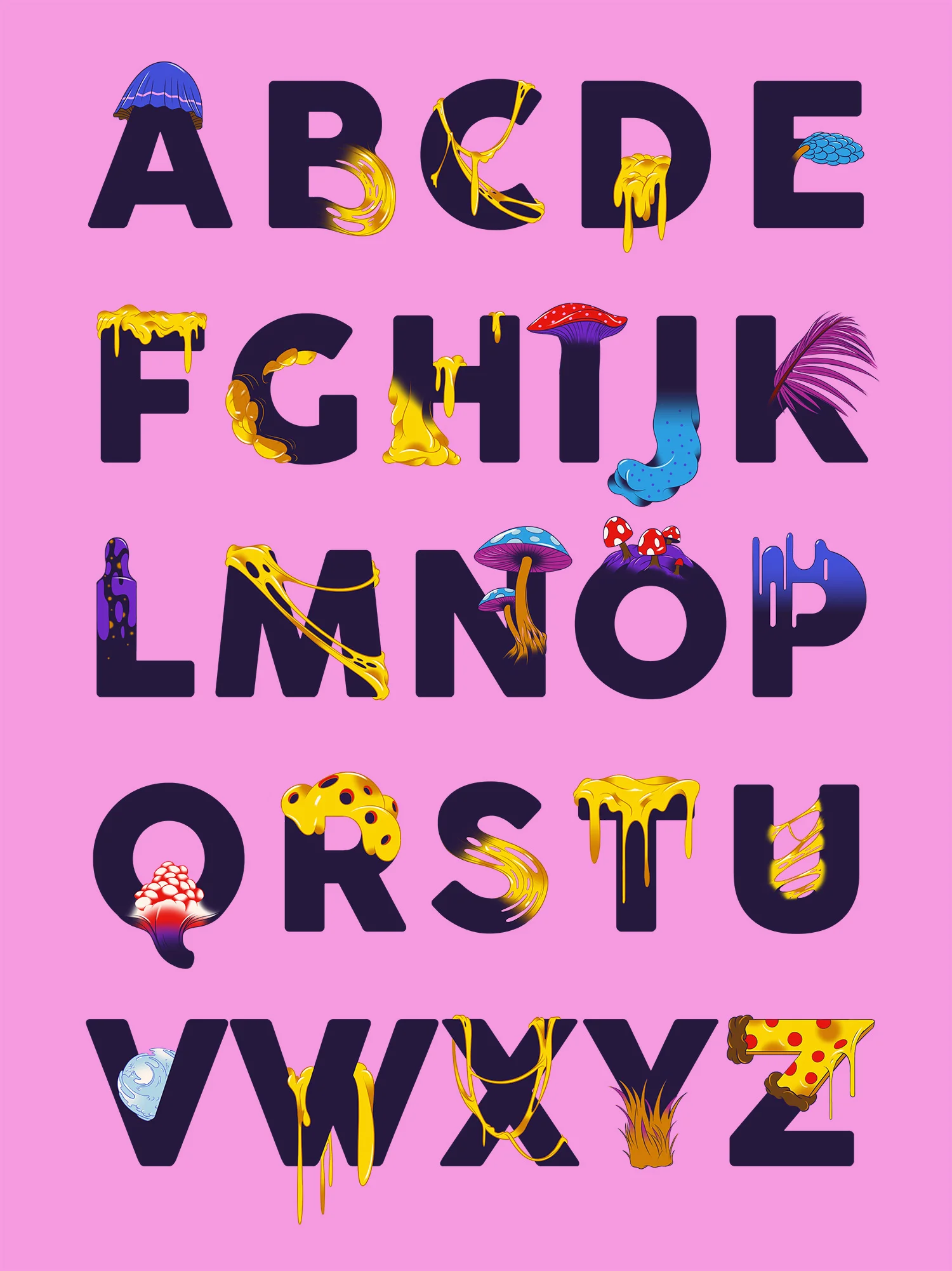 Mellow Mushroom — World of Pizza Typeface