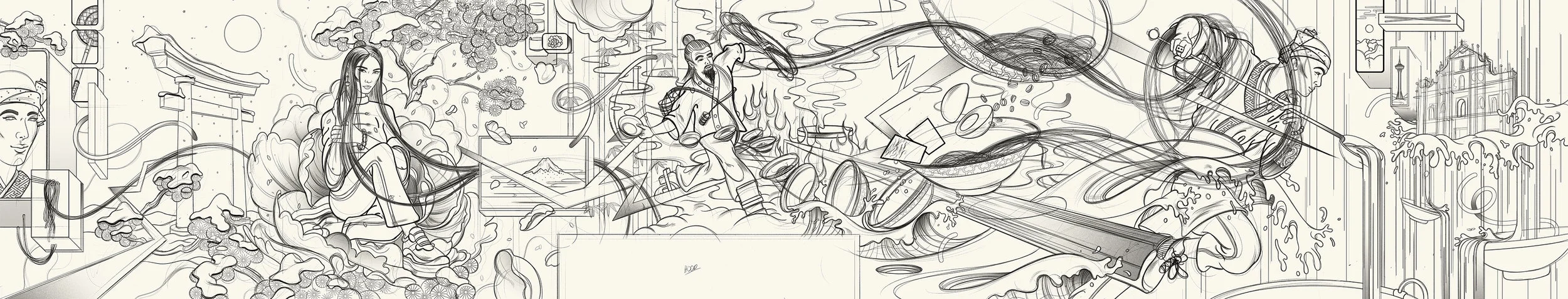 Hiro, The Venetian Sketch and Creative Direction Development.