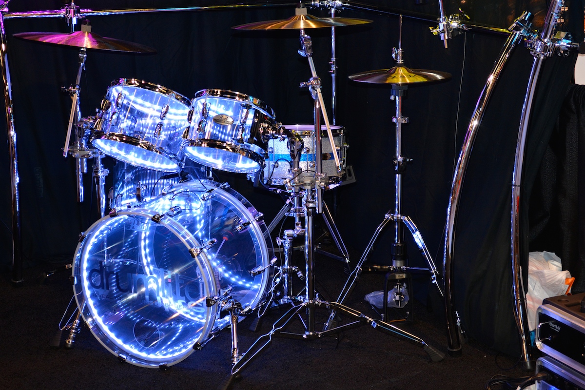 Light-up drums by DrumLite, NAMM 2015.