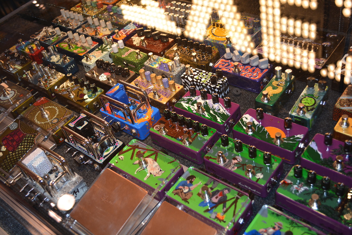 Superfunky pedals, by Zvex Effects, NAMM 2015. ©WoTR Radio