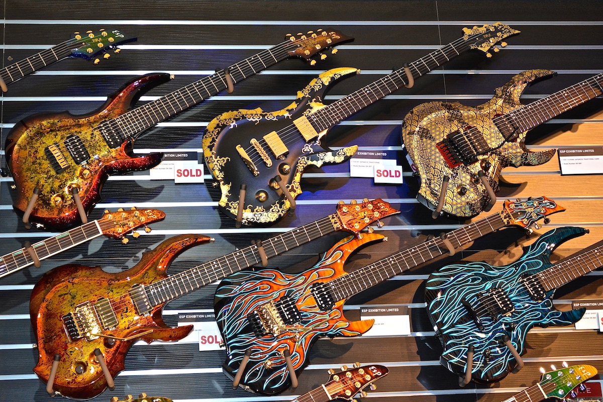 ESP Limited Edition guitars, NAMM 2015. ©WoTR Radio