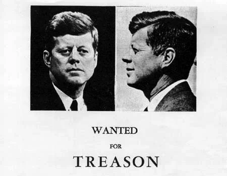 Handbill circulated one day before John F. Kennedy was assassinated in Dallas, Texas. (Public Domain)