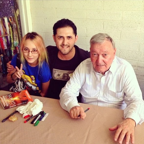 From left: Genevieve, Frank, and Erich, at the 2014 Contact in the Desert event, Joshua Tree, CA. 