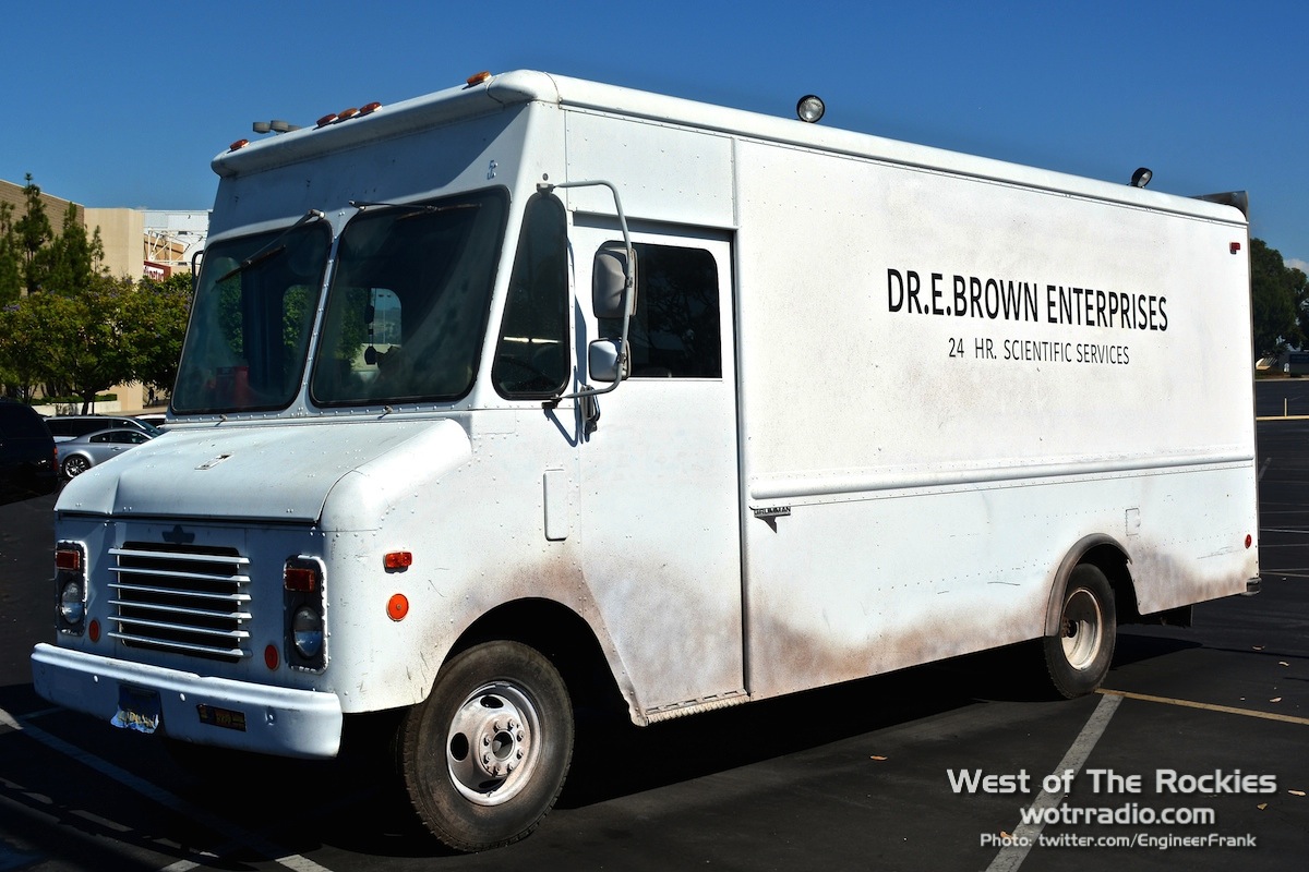 Doc Brown's van, parked outside the mall, October 20th 2015.