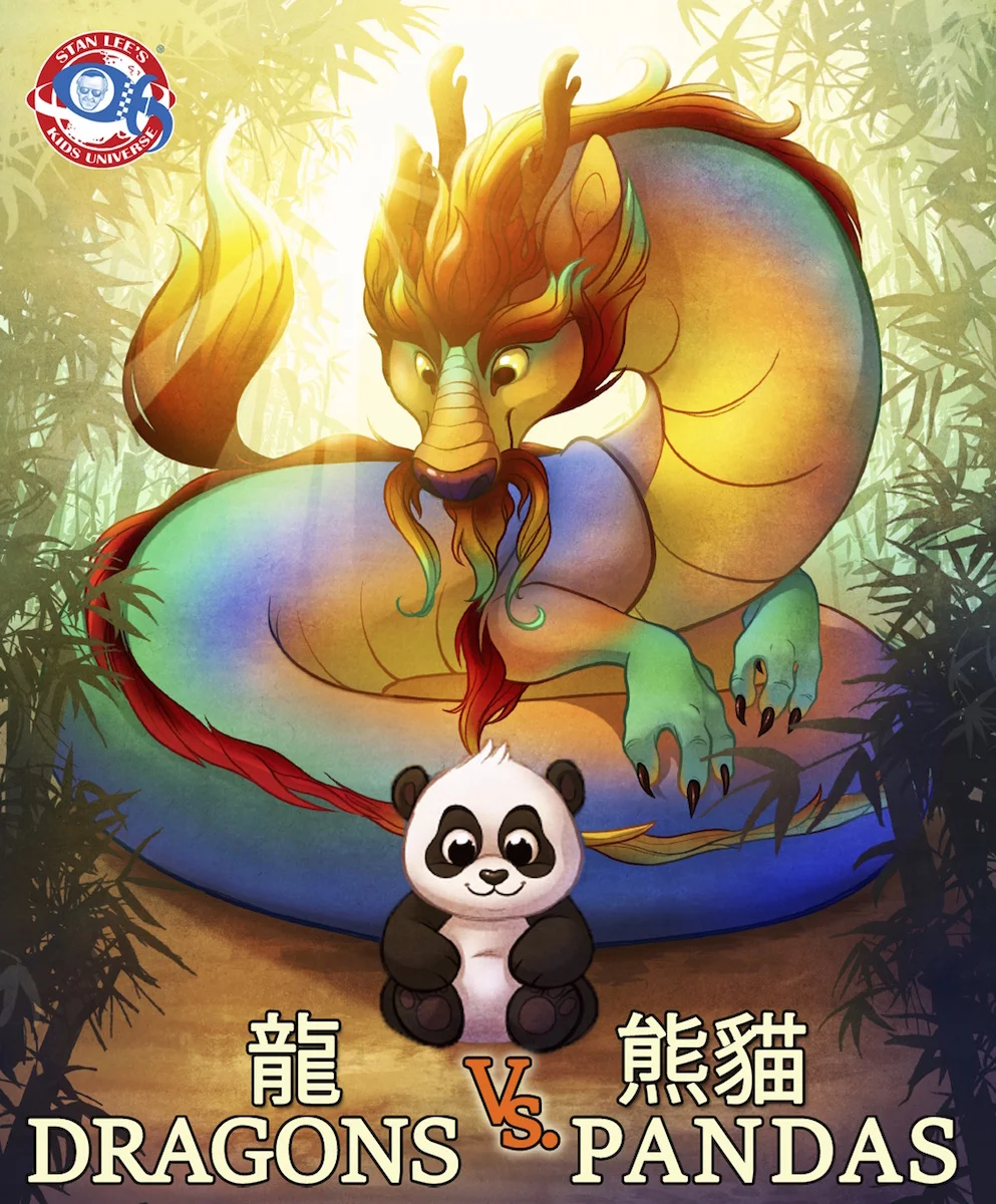 The final cover of the upcoming Dragons Vs. Pandas . Image courtesy of 1821 Media Group .