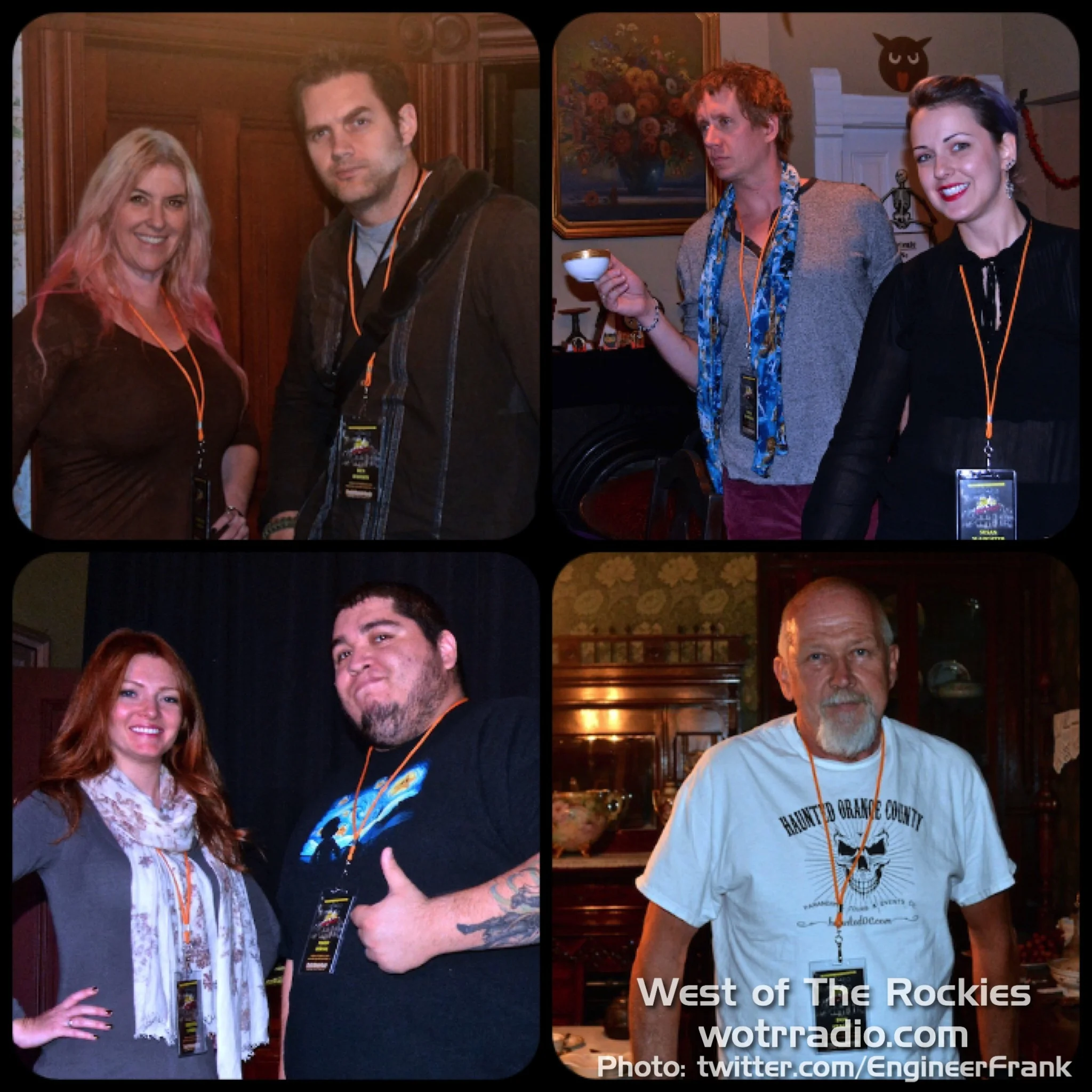 The investigation team-leaders of the Haunted OC Ghost Hunt , held at the Heritage Square Museum. Clockwise, from top left: Christine Larson, Ben Hanson, Chad Lindberg, Susan Slaughter, Kristen Luman, Mario Bernal, and Don Staggs.