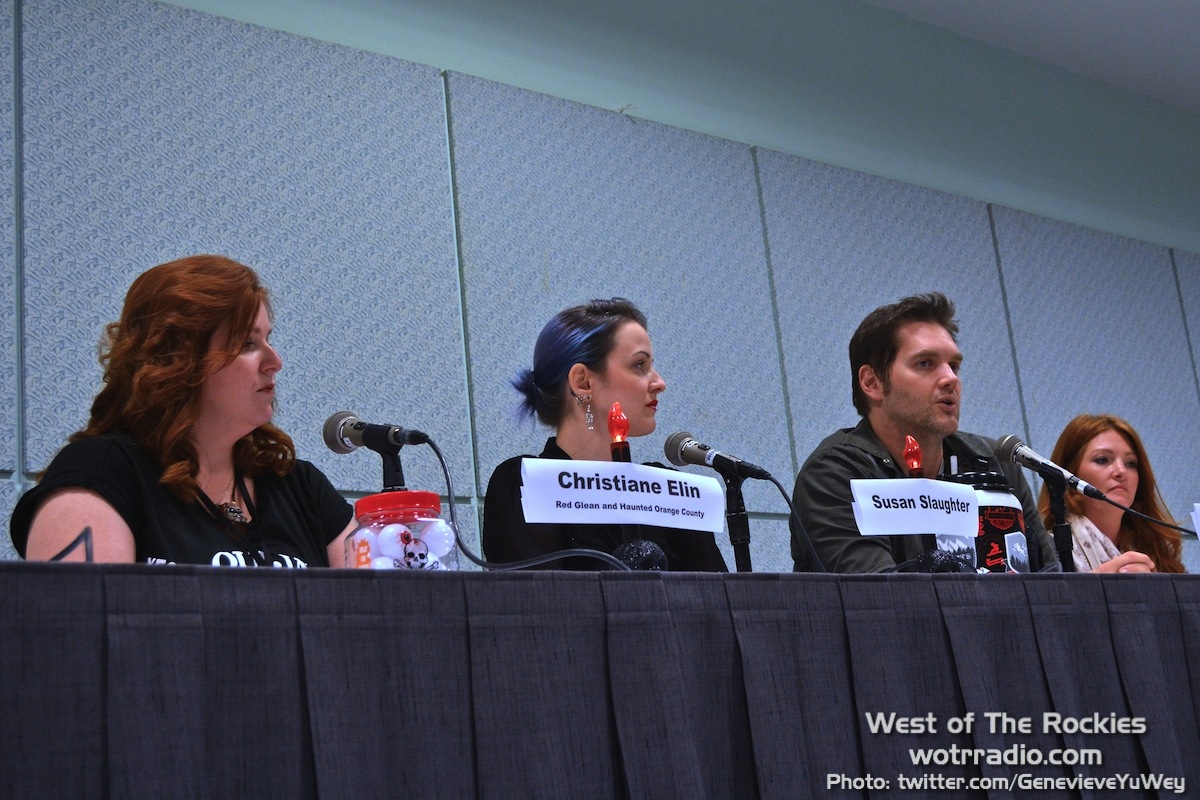 The "I Ain't Afraid Of No Ghost!" panel. From left: Christiane Elin, Susan Slaughter, Ben Hanson, and Kristen Luman.