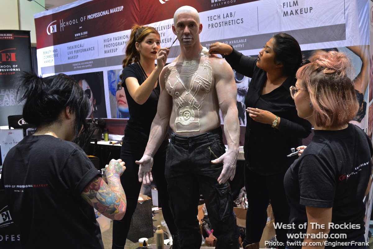 An in-progress film makeup session, by the amazing artists of EI School of Professional Makeup