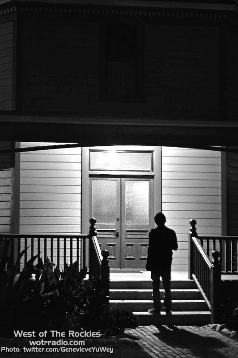 Frank in front of one of the Victorian Longfellow-Hastings Octagon House, Heritage Square Museum.