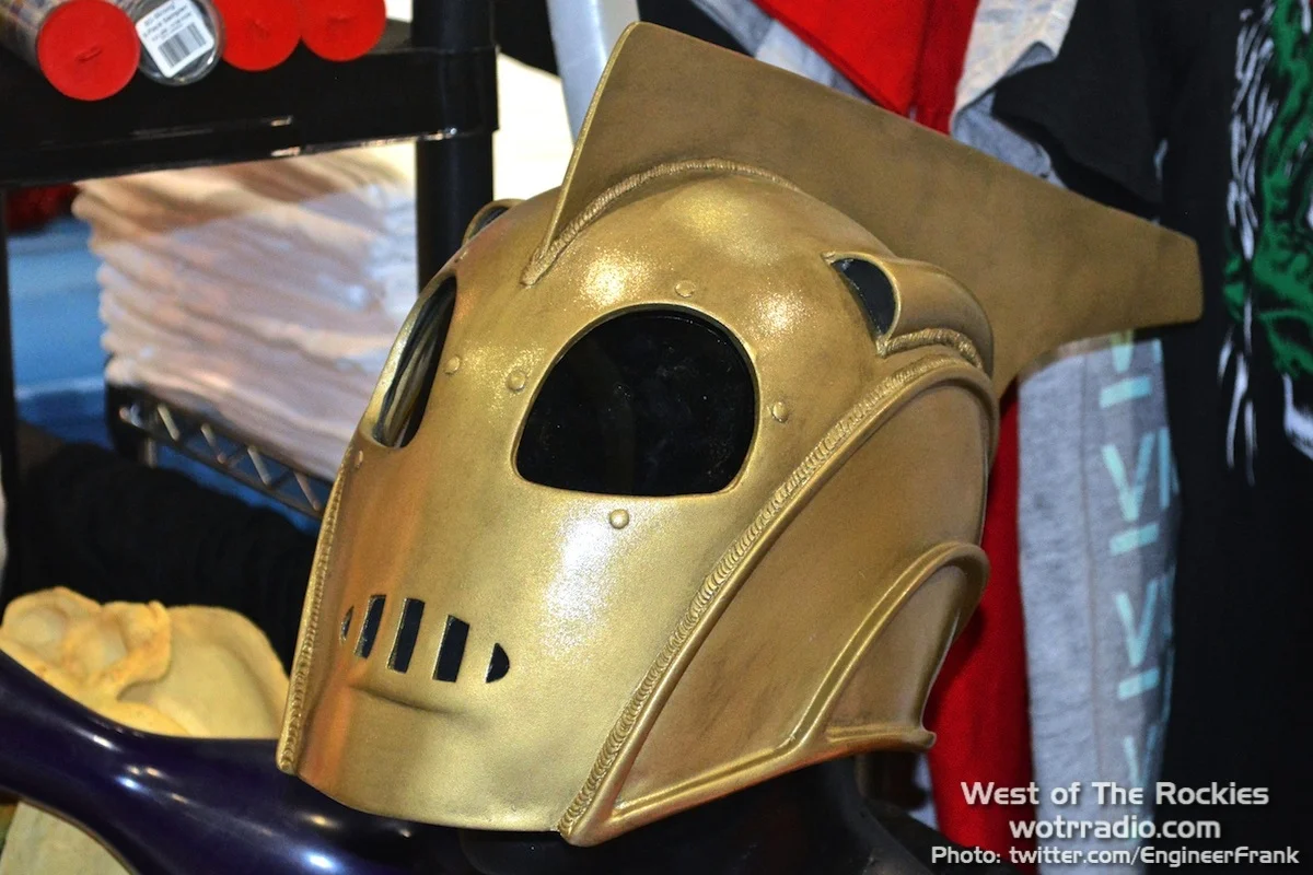 A handcrafted Rocketeer helmet.