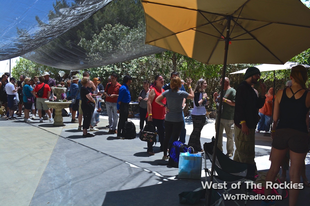  Attendees eagerly awaiting in line to see their favorite speakers. 