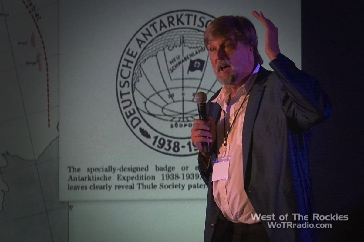 Brad Olsen during his lecture Hidden Anomalies in Antarctica at the Contact In The Desert conference 2019.