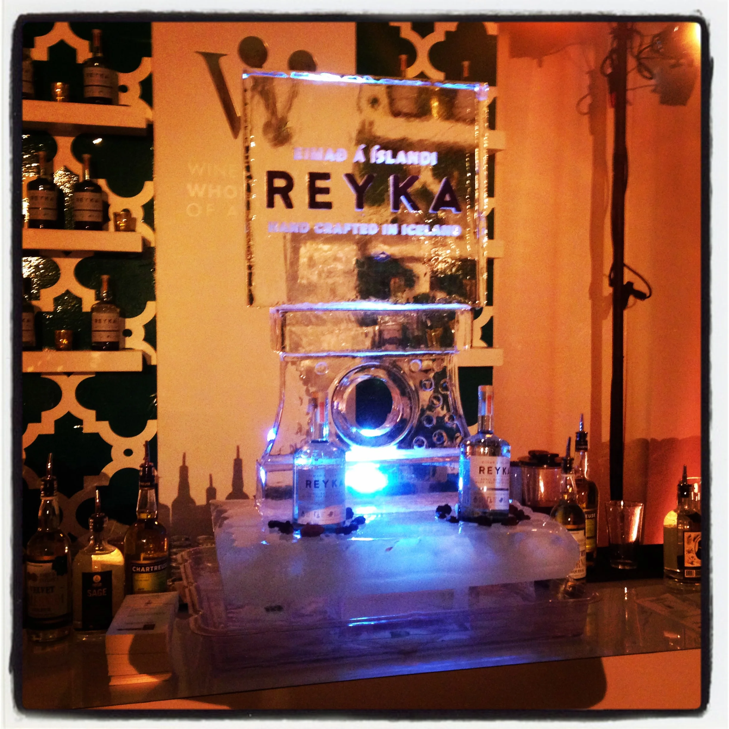 REYKA VODKA ICE SCULPTURE WASHINGTON DC