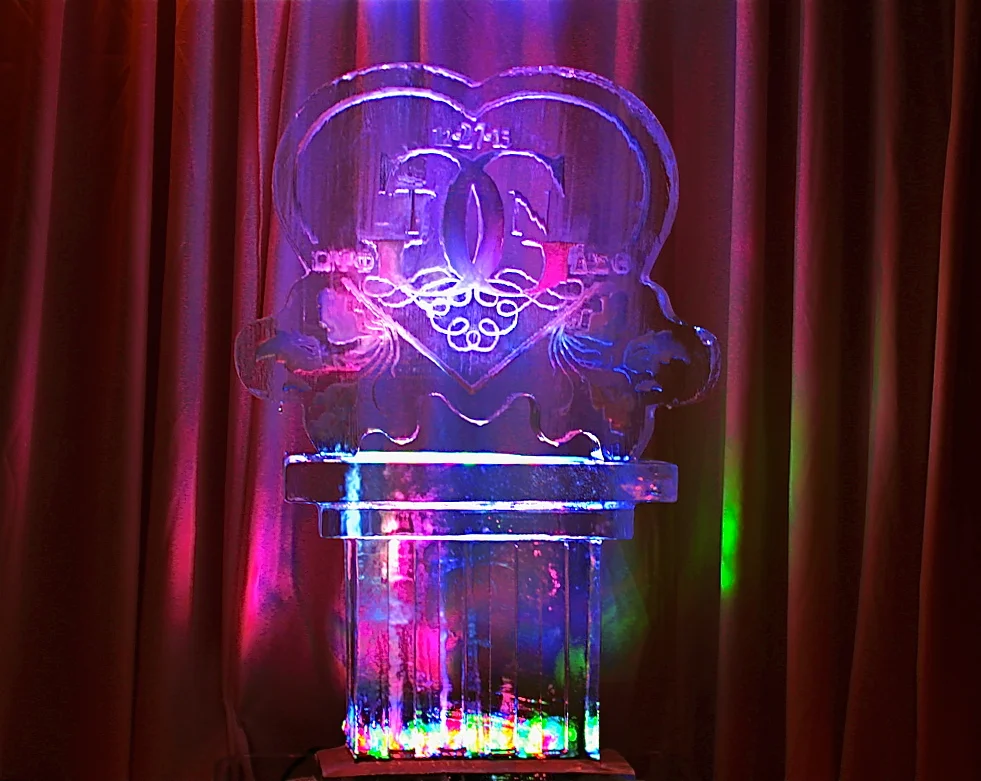 Monogram Ice Sculpture for Wedding