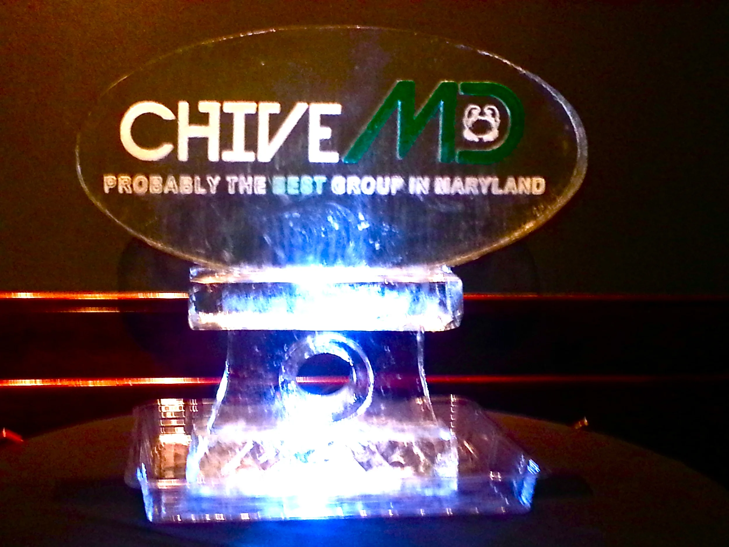 Chive Maryland Ice Sculpture by Ice Lab
