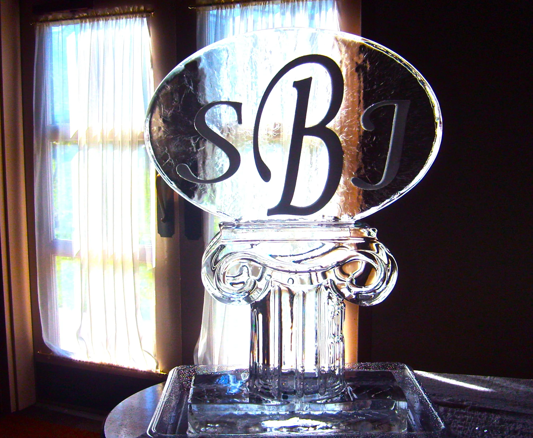 Wedding Monogram Ice Sculpture Washington DC