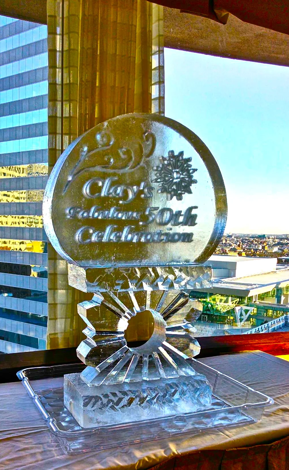 50th Birthday Ice Sculpture by Ice Lab