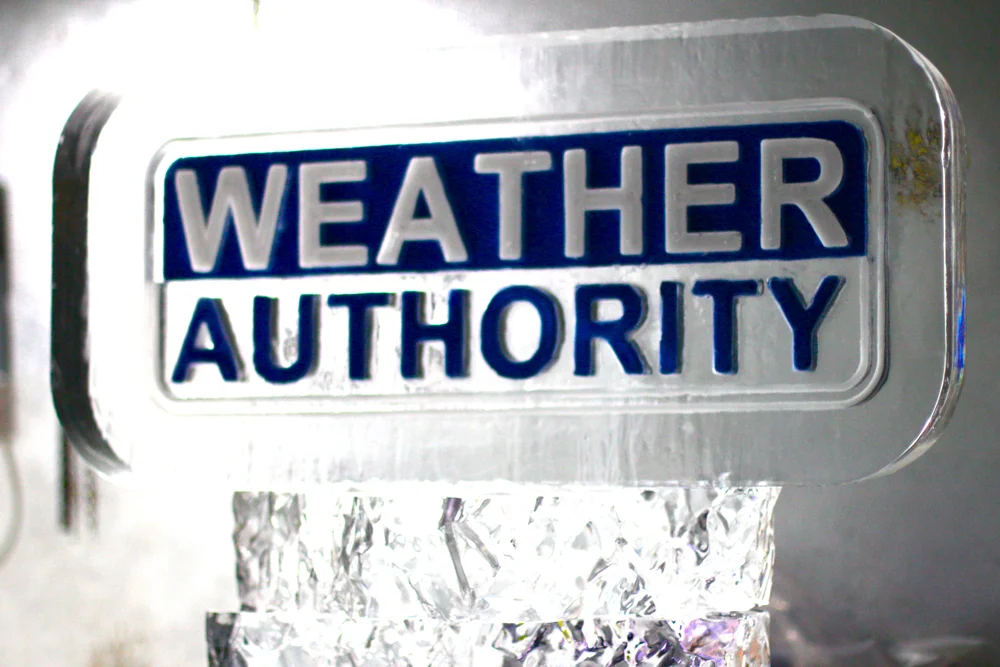 FOX 45 Weather Authority Ice Sculpture