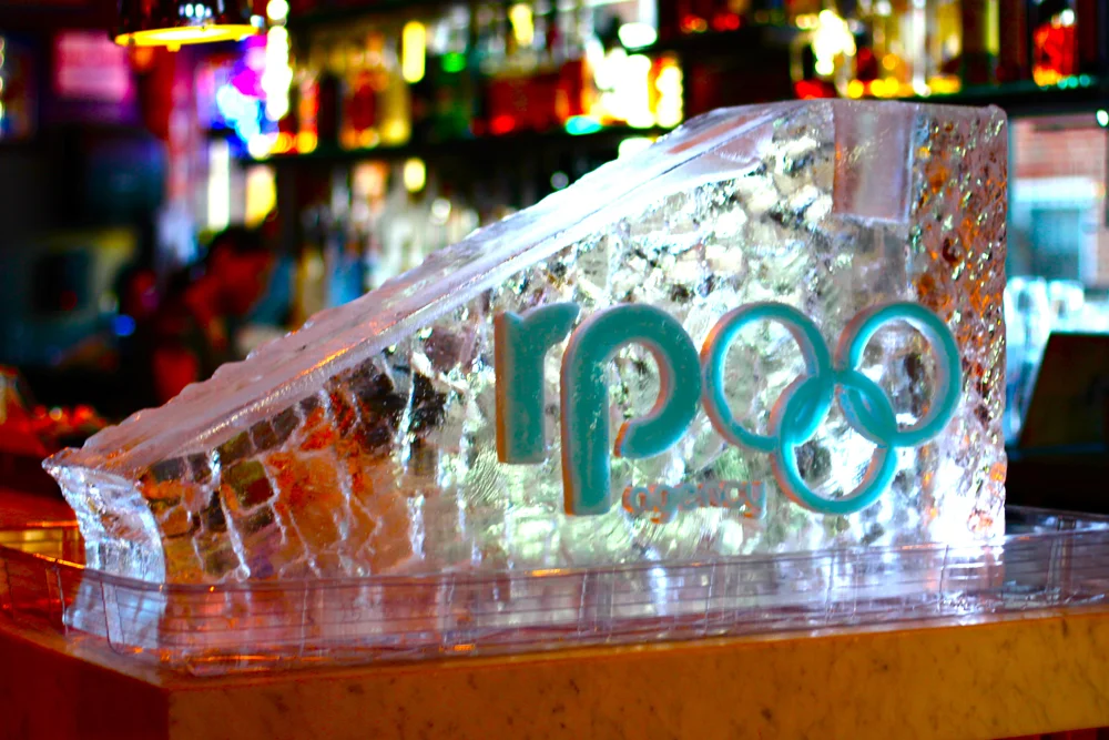 RP Liquor Luge Ice Sculpture Washington D.C.