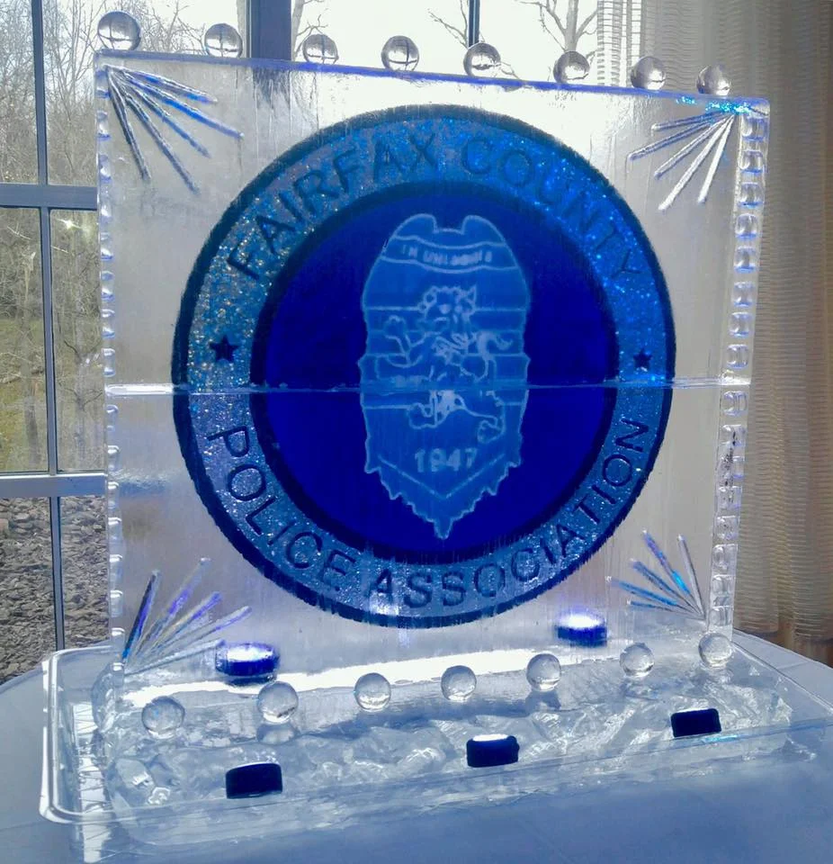 Police Badge Ice Sculpture