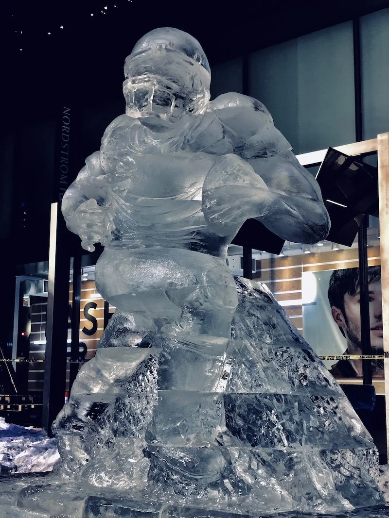 Super Bowl 52 Ice Sculpture