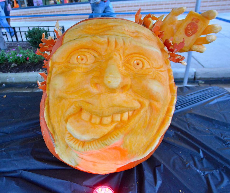 Facebook Selfie Pumpkin Scupture