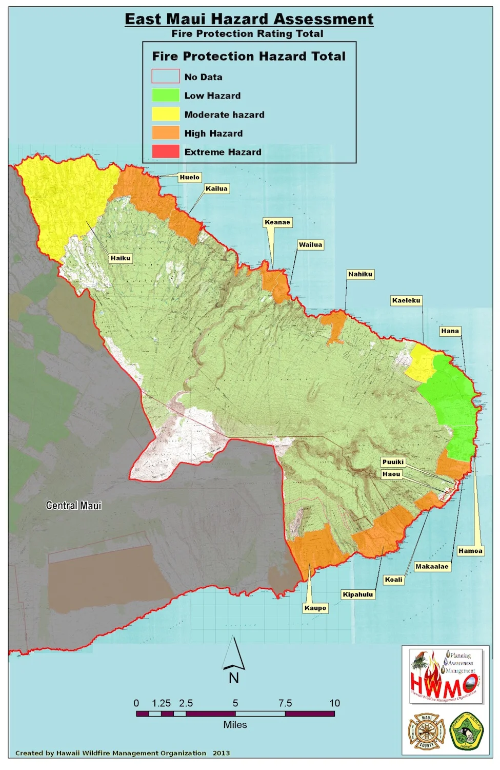 Community Wildfire Hazard Assessments Maui (East) — Hawaii Wildfire