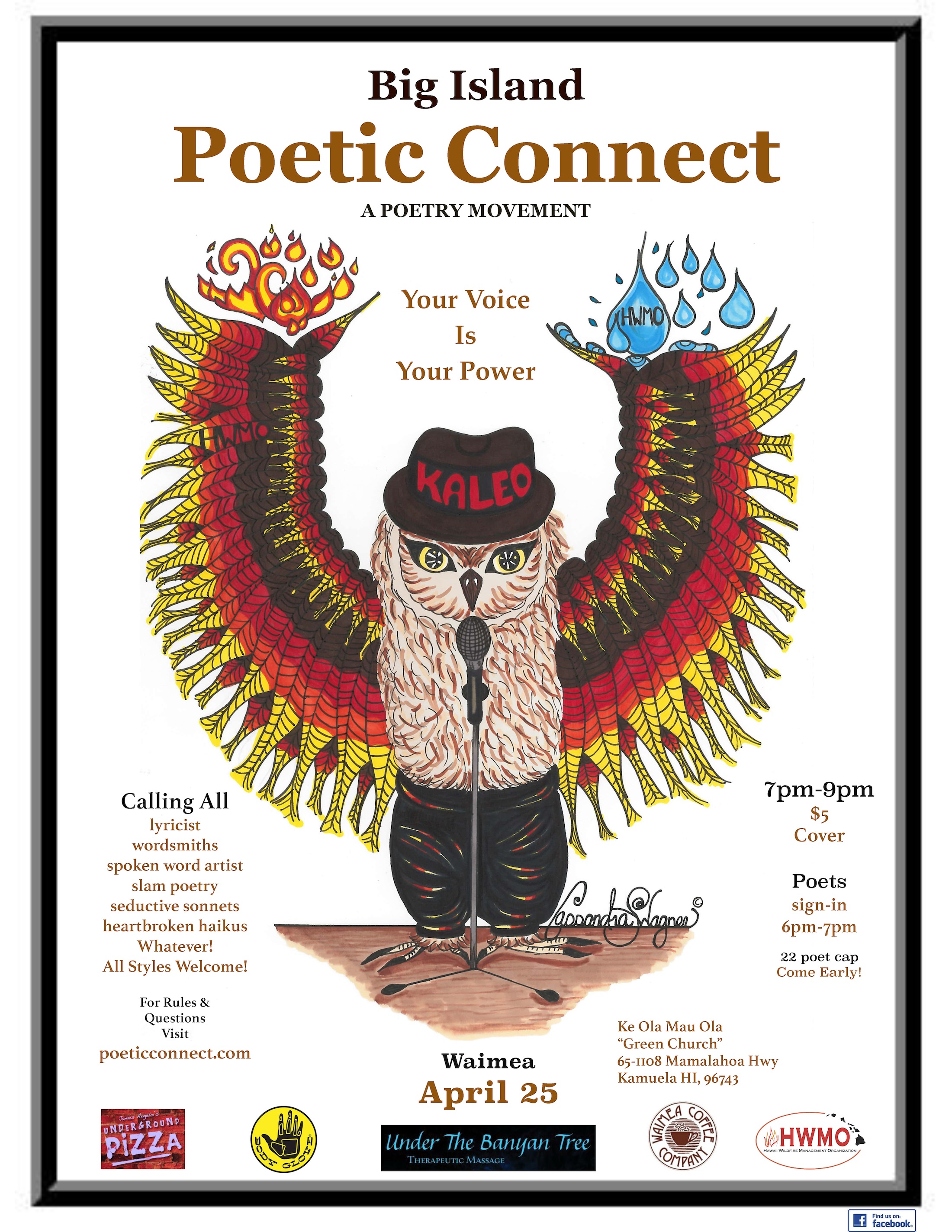 The flyer that helped make Kaleo the Pueo famous!