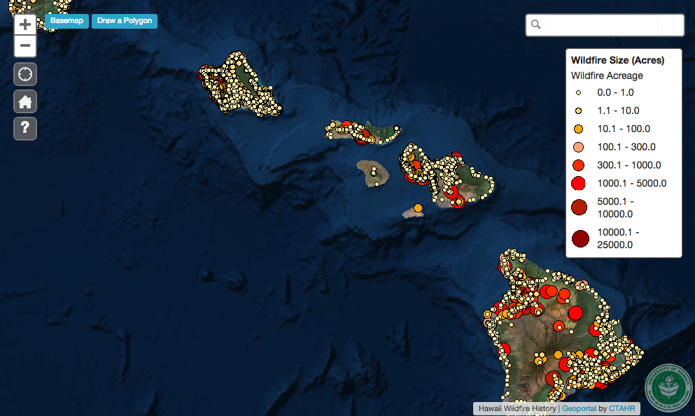 Fire History Maps and Applications — Hawaii Wildfire Management