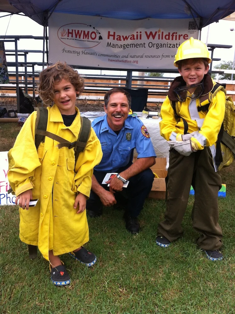 Load of fun playing dress-up at our Keiki Wildland Firefighter Photo-shoot at last year's festival.