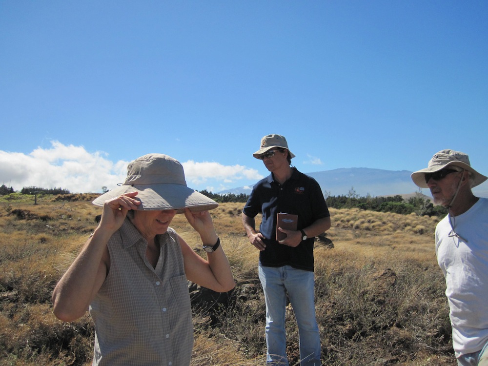 Although difficult to see in this photo, smoke from a live wildfire near West Hawaii Concrete was hovering below Mauna Kea during the assessment, a clear reminder of the importance of getting prepared sooner rather than later.