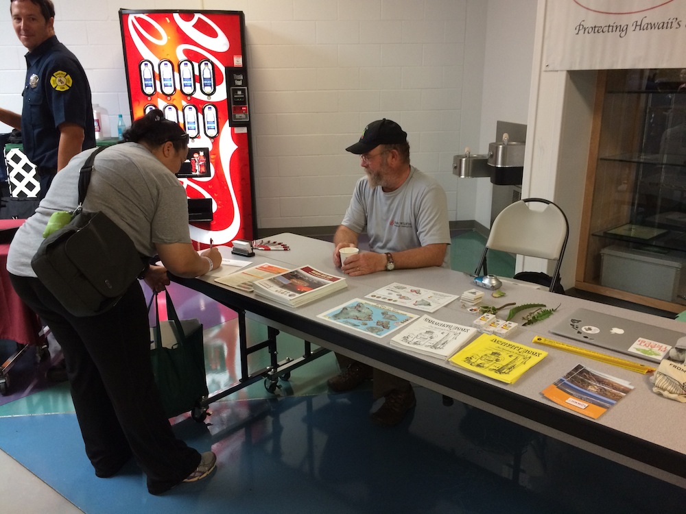 Sam Patten getting visitors to sign up for our newsletter.